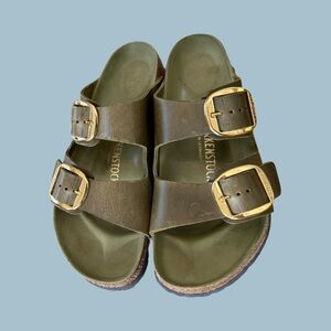 Birkenstock Arizona Big Buckle Olive Green  Sandals